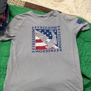Under Armour Gray Freedom Graphic Kids T-Shirt